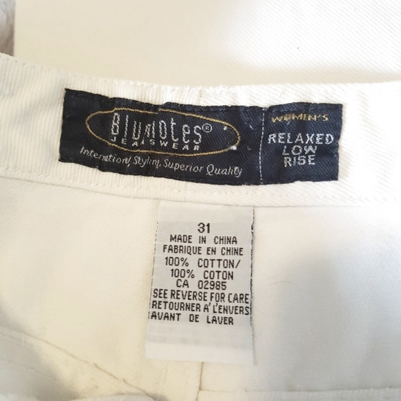 Vintage LIKE NEW! BLNTS White Denim Low rise boot cut Jeans - Picture 5 of 5